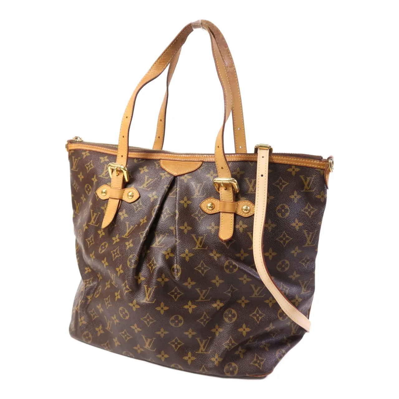 LOUIS VUITTON Palermo M40146 2-Way Bag Coated Canvas 棕色 Coated Canvas Rank B - Thumbnail 3
