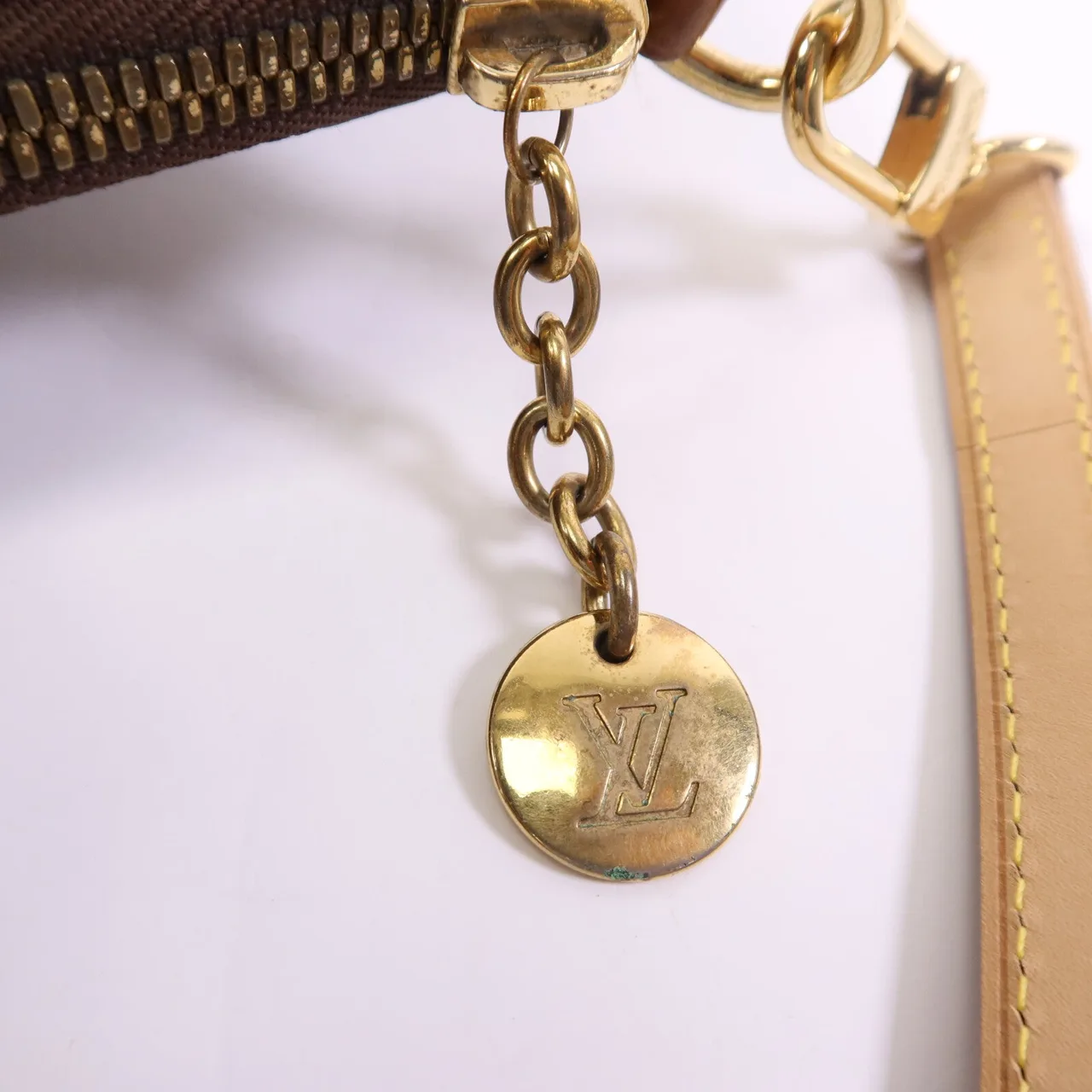 LOUIS VUITTON Palermo M40146 2-Way Bag Coated Canvas 棕色 Coated Canvas Rank B - Thumbnail 7