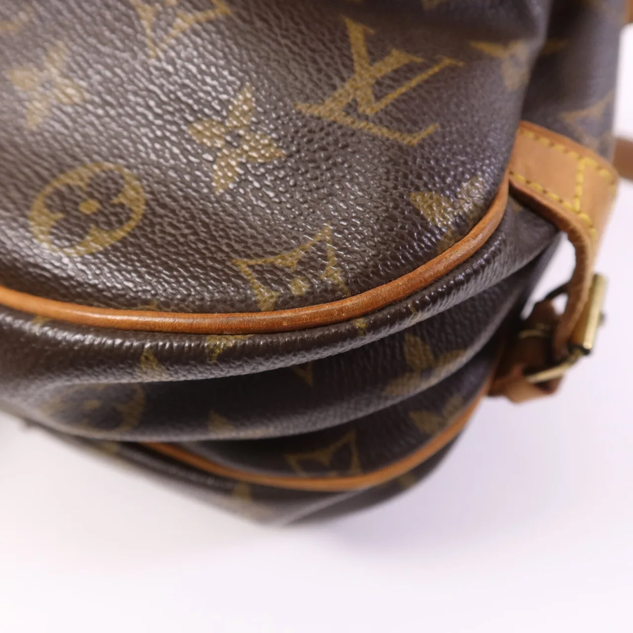 LOUIS VUITTON Saumur M42256 肩背包 塗層帆布 棕色 塗層帆布 中古品B - 縮圖 11