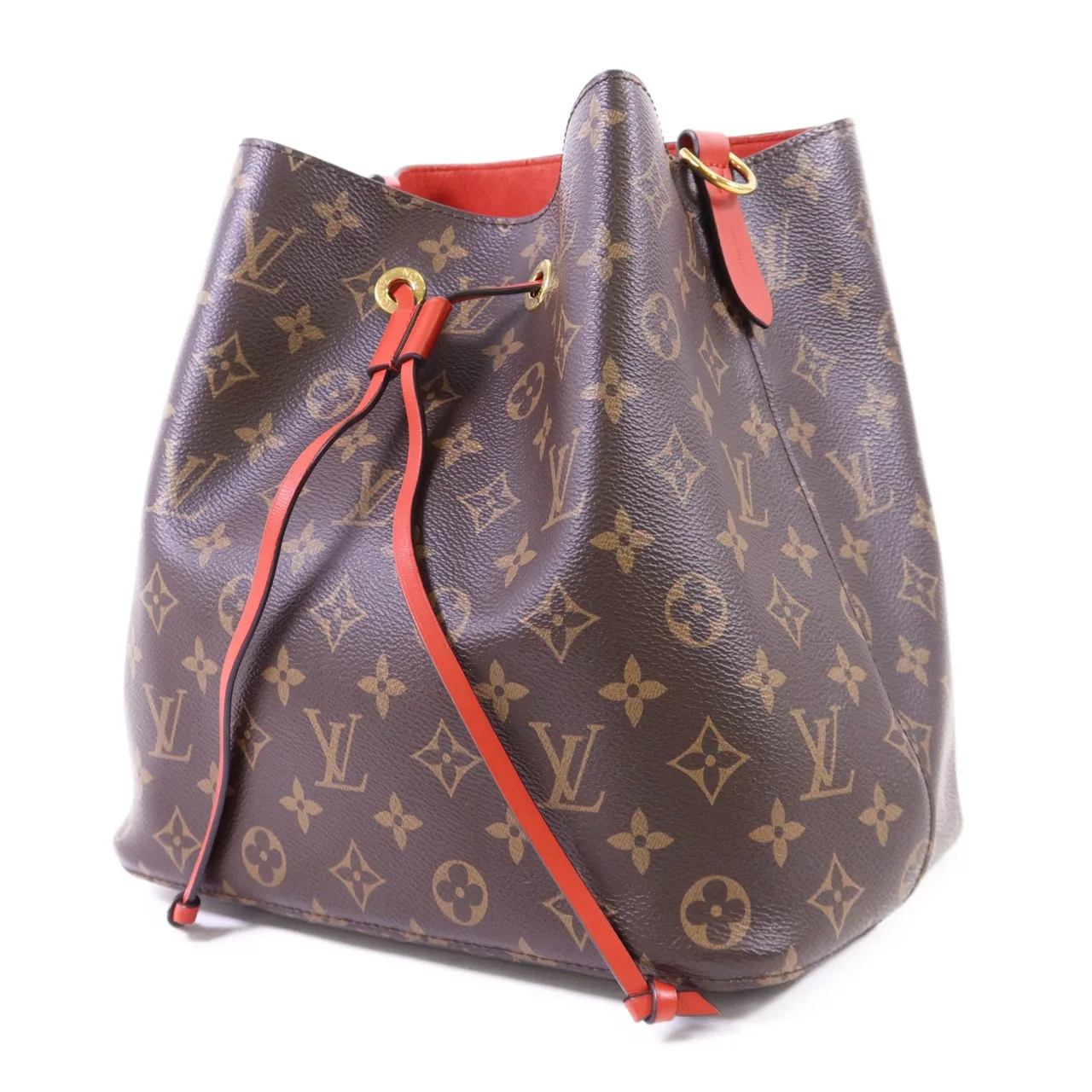 LOUIS VUITTON NeoNoe M44021 肩背包 塗層帆布 紅色 / 棕色 / Brown/Red 塗層帆布 中古品A - 縮圖 3
