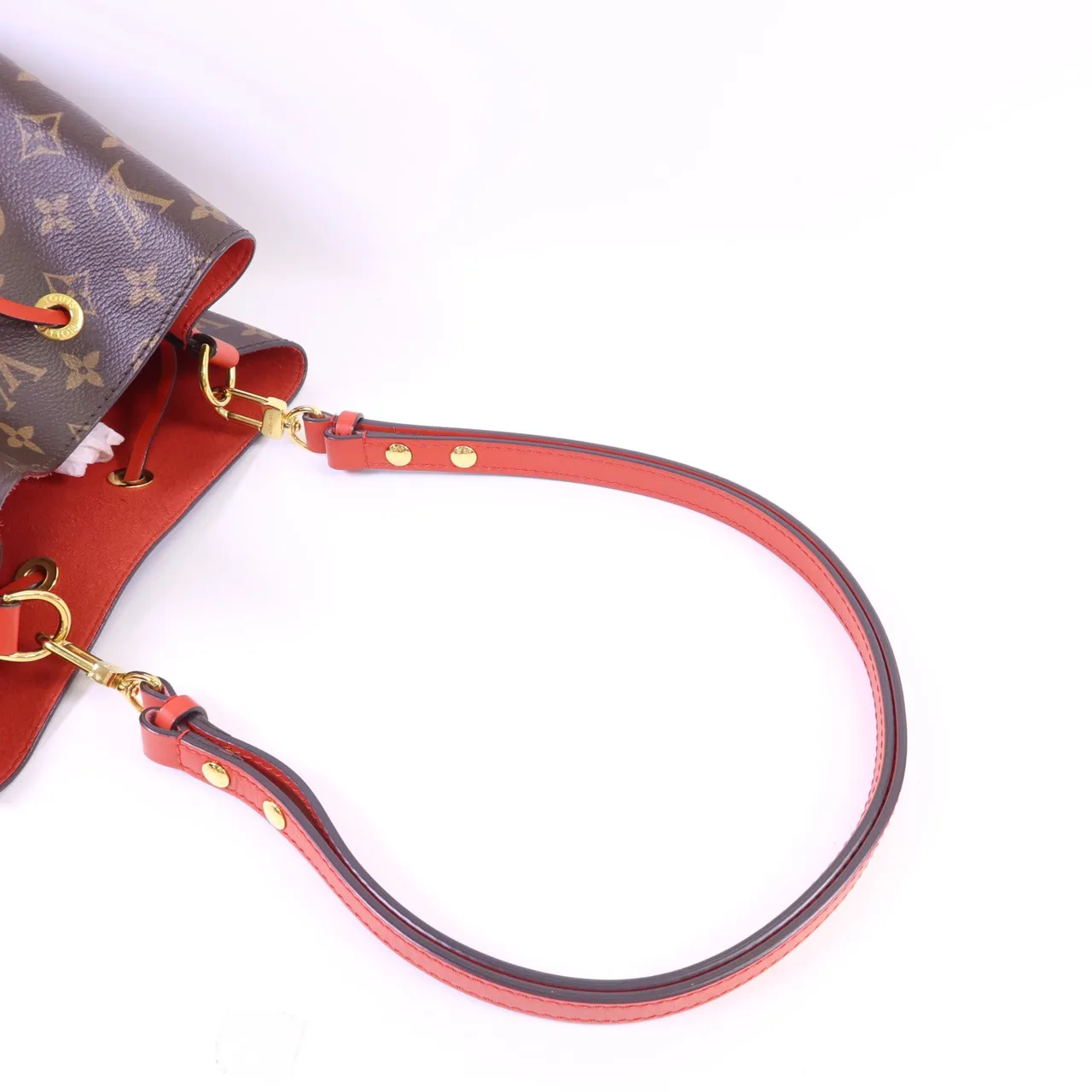 LOUIS VUITTON NeoNoe M44021 肩背包 塗層帆布 紅色 / 棕色 / Brown/Red 塗層帆布 中古品A - 縮圖 9