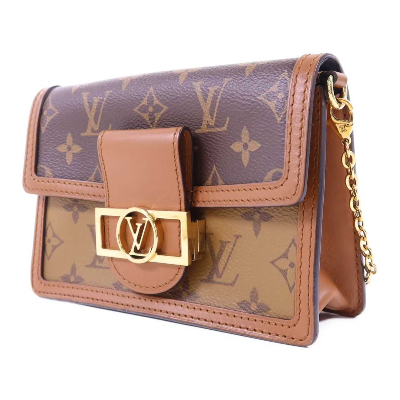LOUIS VUITTON Dauphine M68746 Shoulder Bag Coated Canvas 棕色 Coated Canvas Rank B - Thumbnail 3