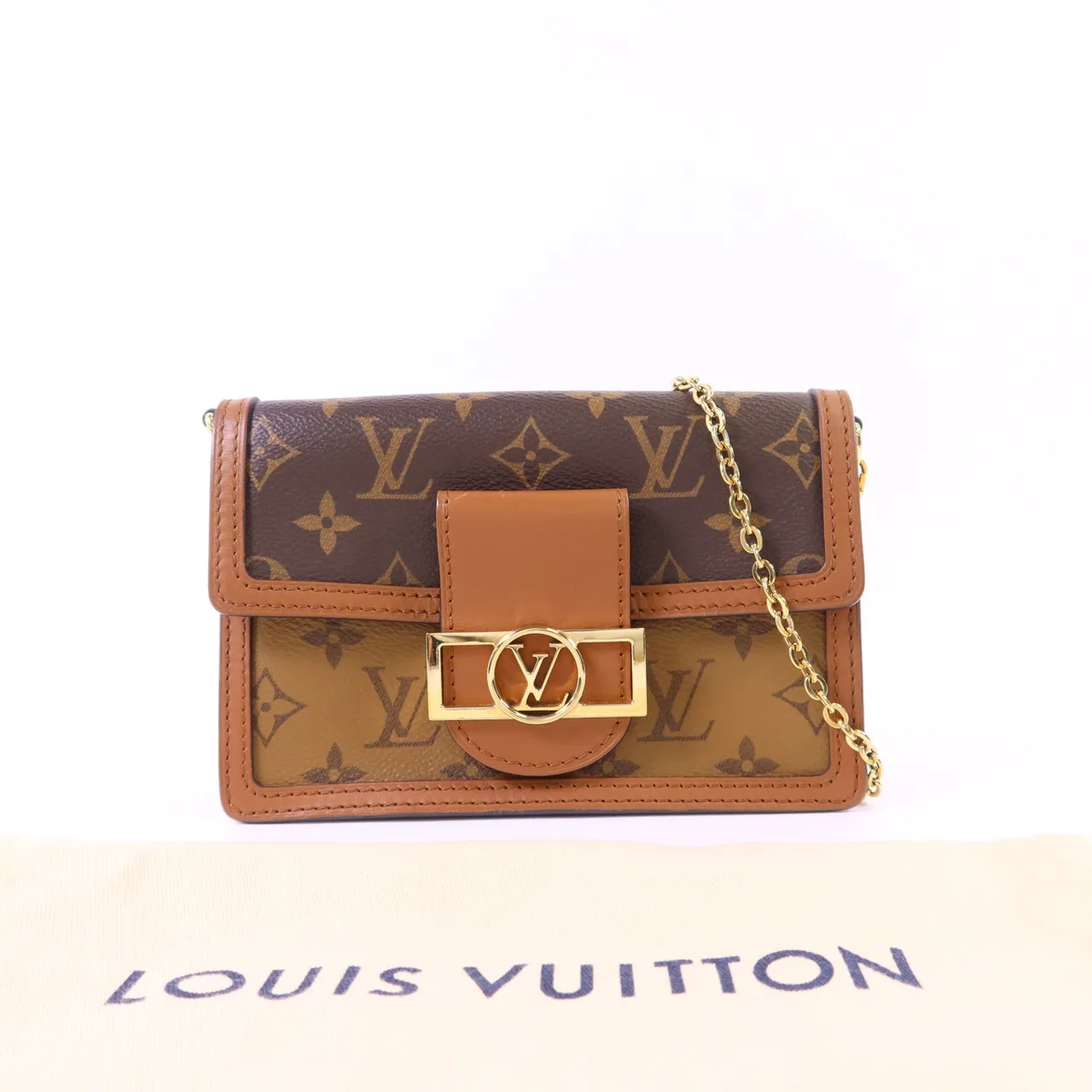 LOUIS VUITTON Dauphine M68746 Shoulder Bag Coated Canvas 棕色 Coated Canvas Rank B - Thumbnail 18