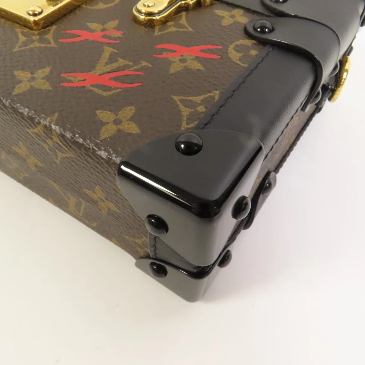 LOUIS VUITTON Petite Malle M44199 Shoulder Bag Coated Canvas 棕色 / Brown/Black Coated Canvas Rank A - Thumbnail 12