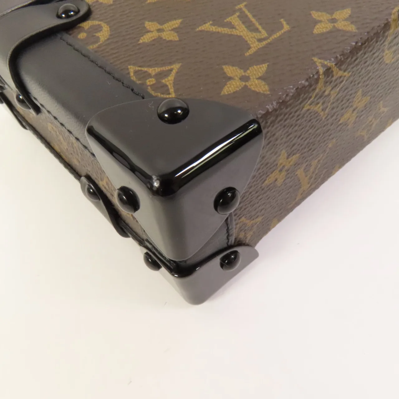 LOUIS VUITTON Petite Malle M44199 Shoulder Bag Coated Canvas 棕色 / Brown/Black Coated Canvas Rank A - Thumbnail 15