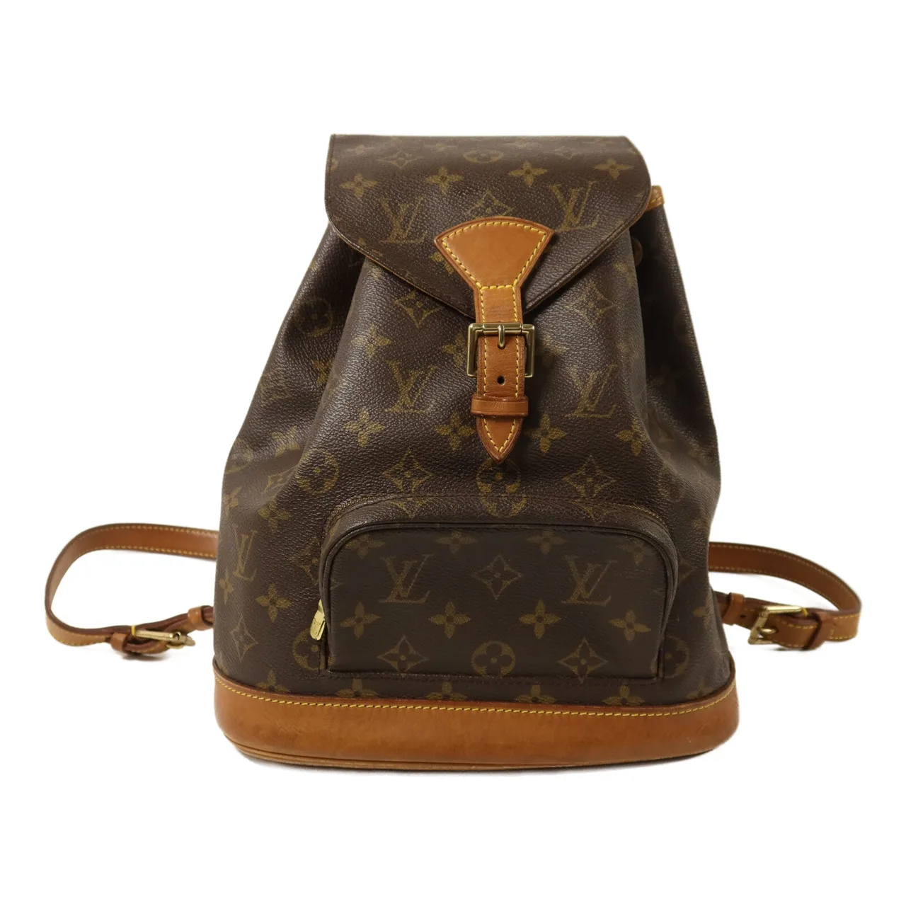 LOUIS VUITTON Montsouris M51137 Backpack Coated Canvas 棕色