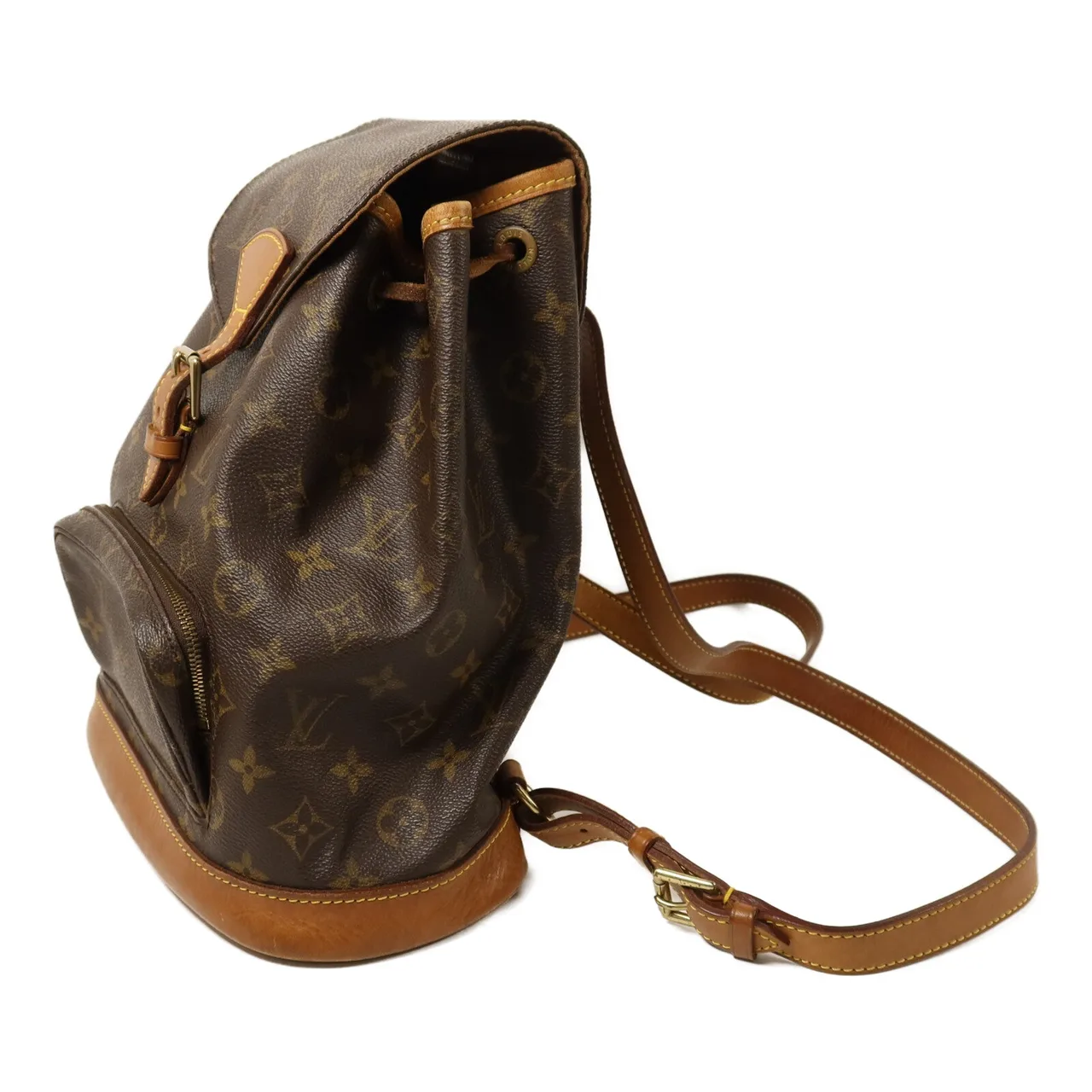 LOUIS VUITTON Montsouris M51137 Backpack Coated Canvas 棕色 Coated Canvas Rank B - Thumbnail 3