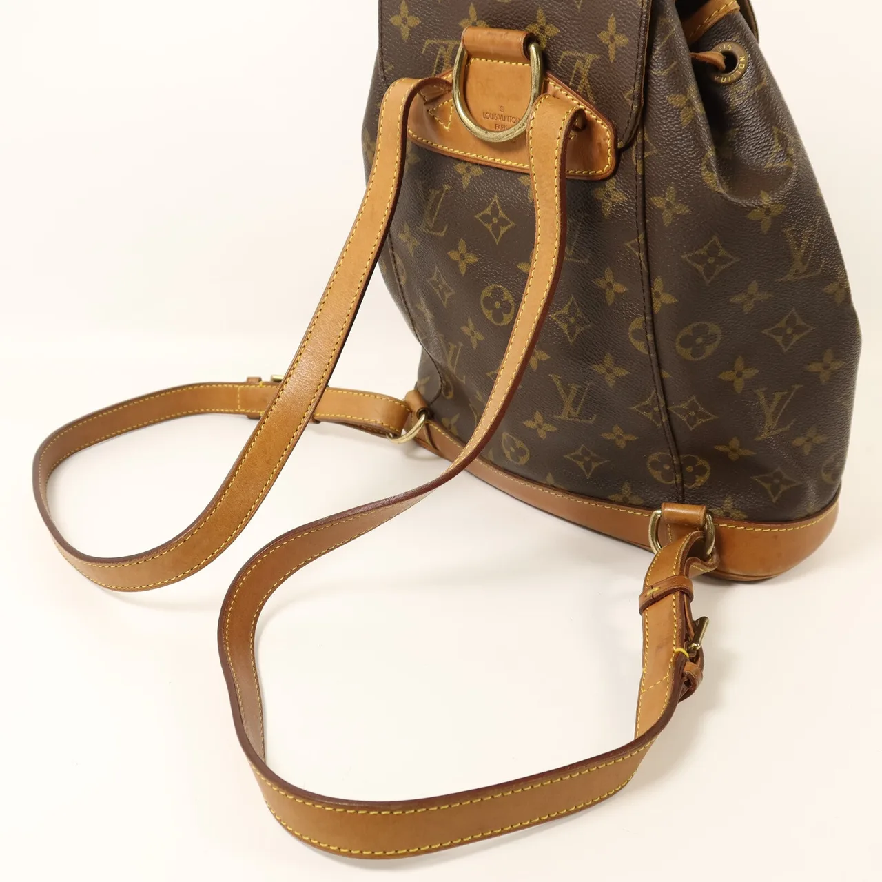 LOUIS VUITTON Montsouris M51137 Backpack Coated Canvas 棕色 Coated Canvas Rank B - Thumbnail 8
