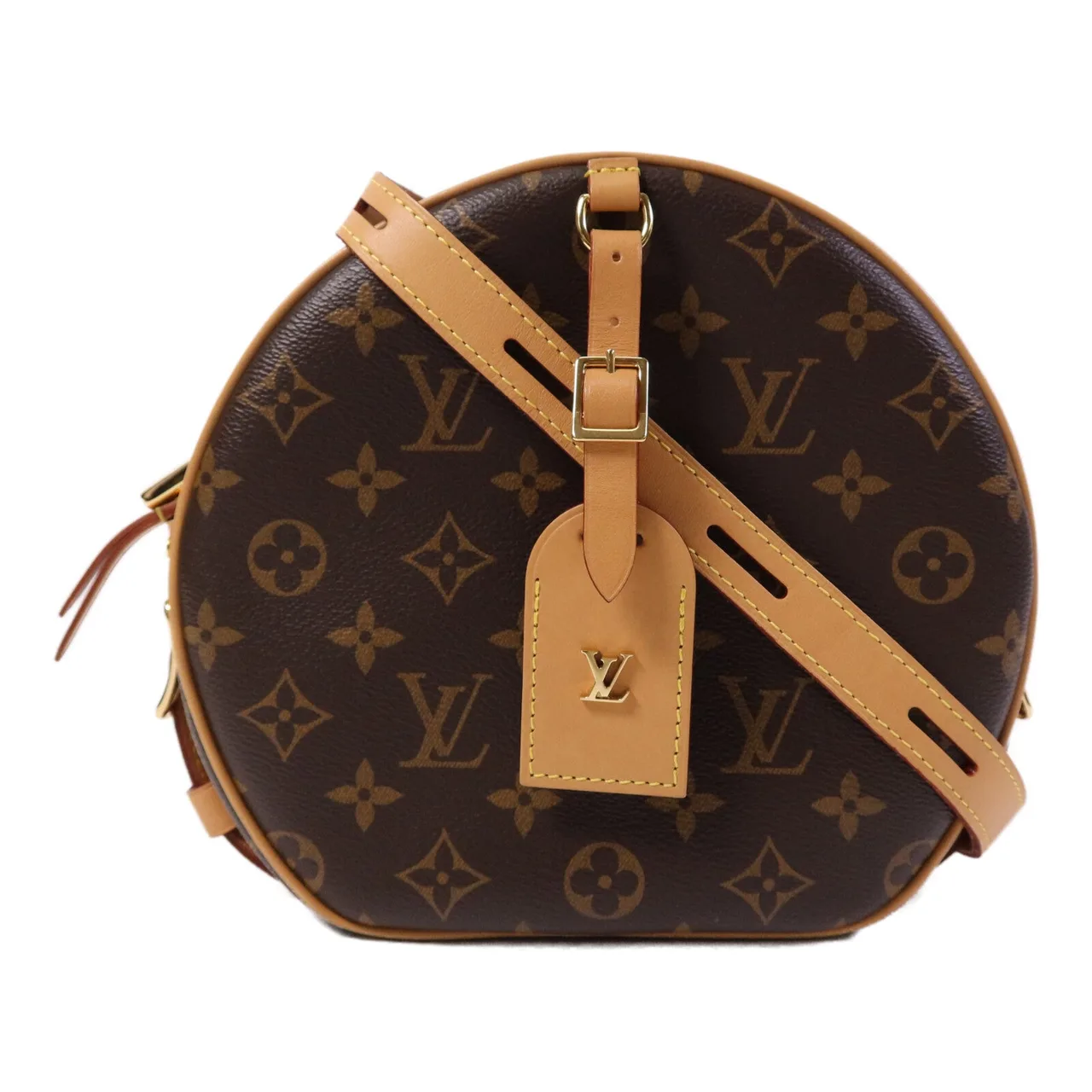 LOUIS VUITTON Boite Chapeau Souple M52294 Shoulder Bag Coated Canvas 棕色
