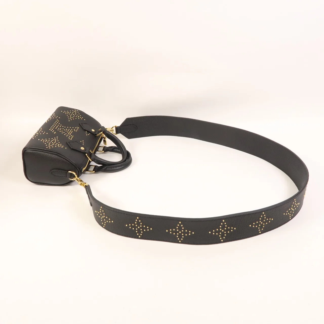 LOUIS VUITTON NanoSpeedy M46745 2-Way Bag Calfskin 黑色 / Black Calfskin Rank A - Thumbnail 7