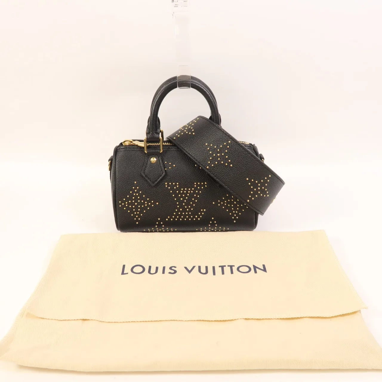 LOUIS VUITTON NanoSpeedy M46745 2-Way Bag Calfskin 黑色 / Black Calfskin Rank A - Thumbnail 8