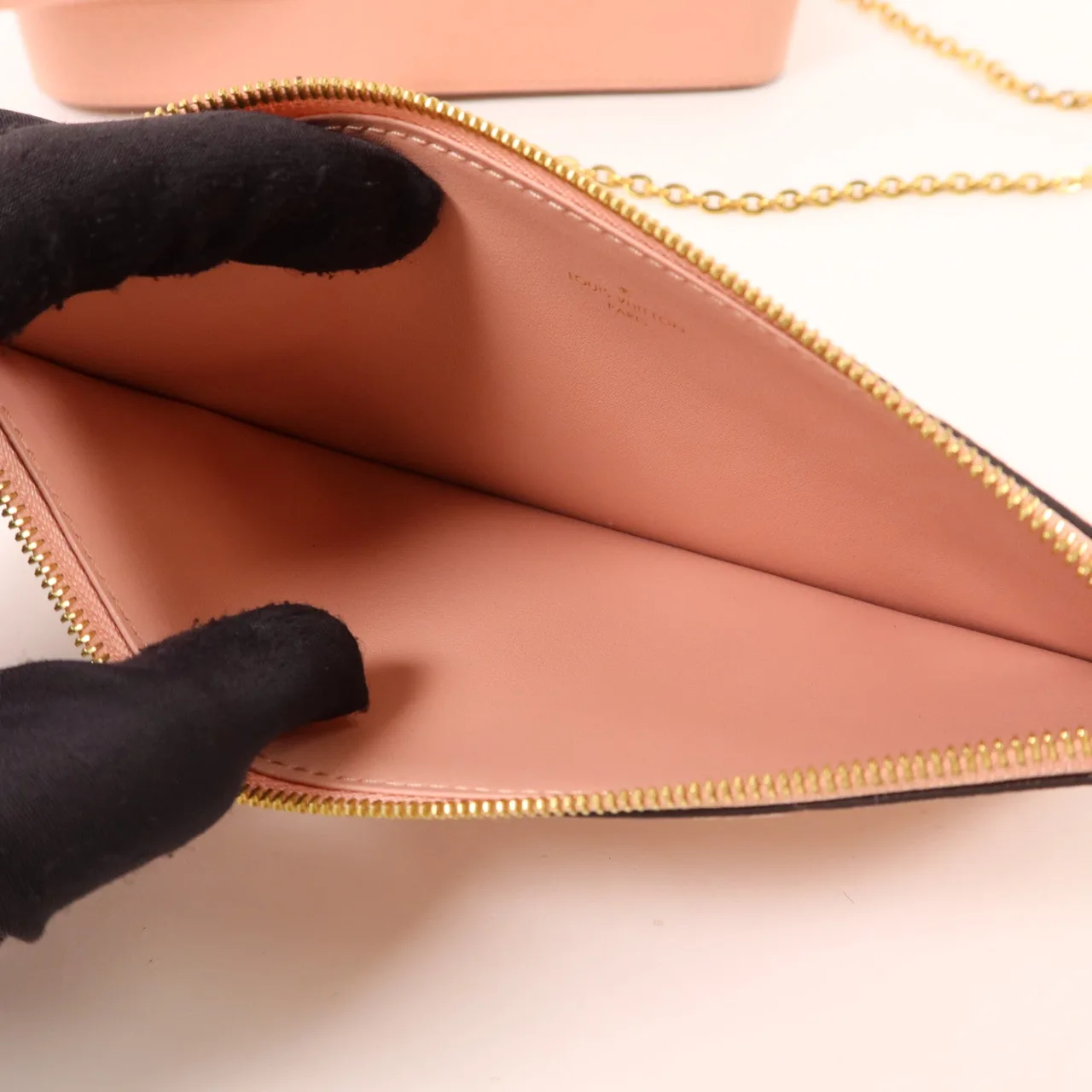 LOUIS VUITTON Felicie M82608 Shoulder Bag Calfskin 粉色 Calfskin Rank A - Thumbnail 14