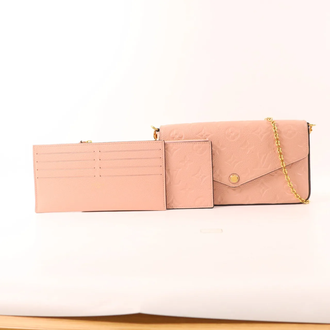 LOUIS VUITTON Felicie M82608 Shoulder Bag Calfskin 粉色 Calfskin Rank A - Thumbnail 24