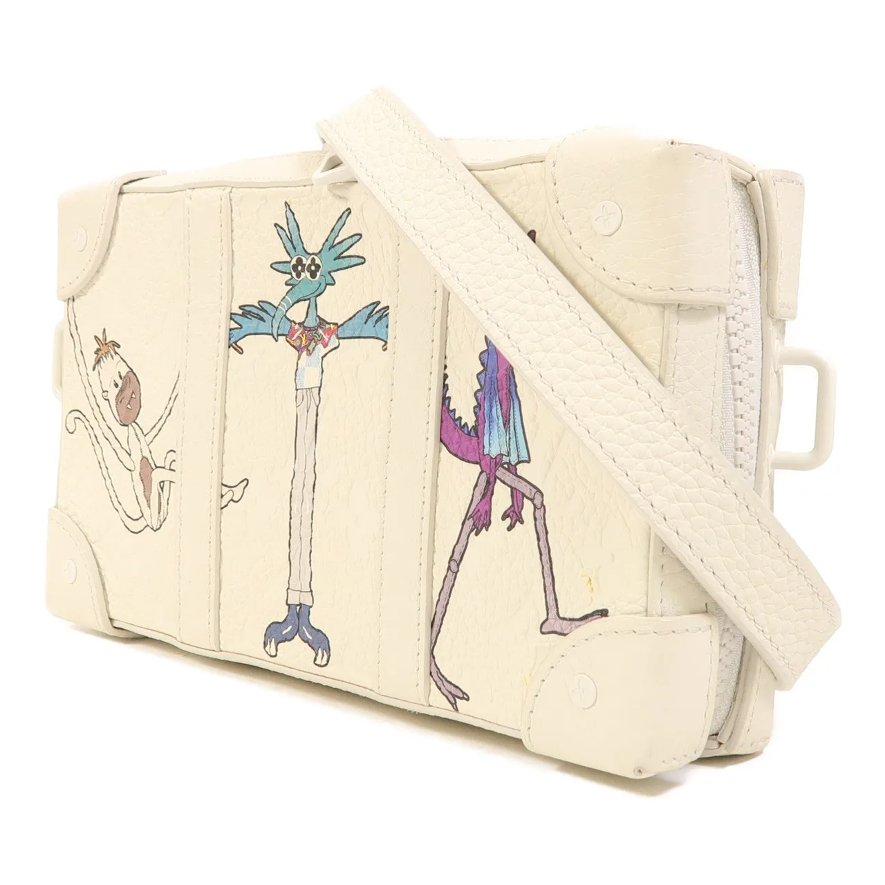 LOUIS VUITTON Soft Trunk M80146 Shoulder Bag Leather 白色 / White Leather Rank B - Thumbnail 3