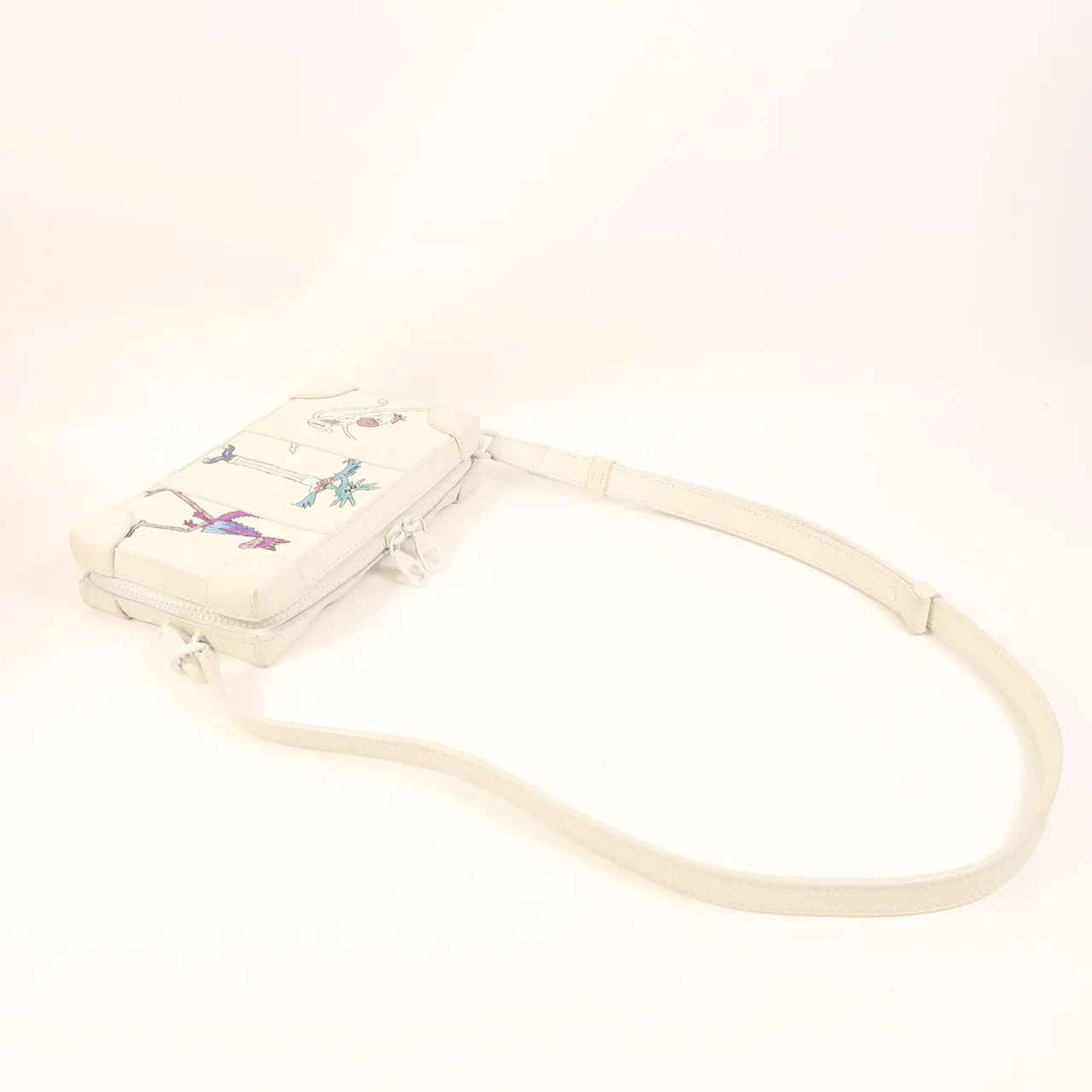 LOUIS VUITTON Soft Trunk M80146 Shoulder Bag Leather 白色 / White Leather Rank B - Thumbnail 8