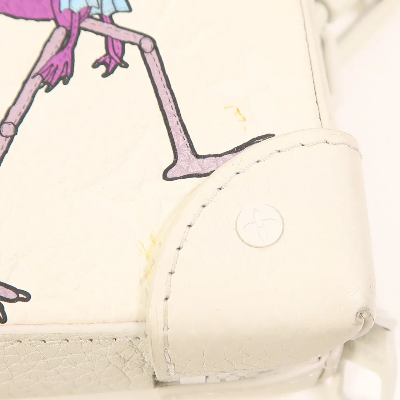 LOUIS VUITTON Soft Trunk M80146 Shoulder Bag Leather 白色 / White Leather Rank B - Thumbnail 19