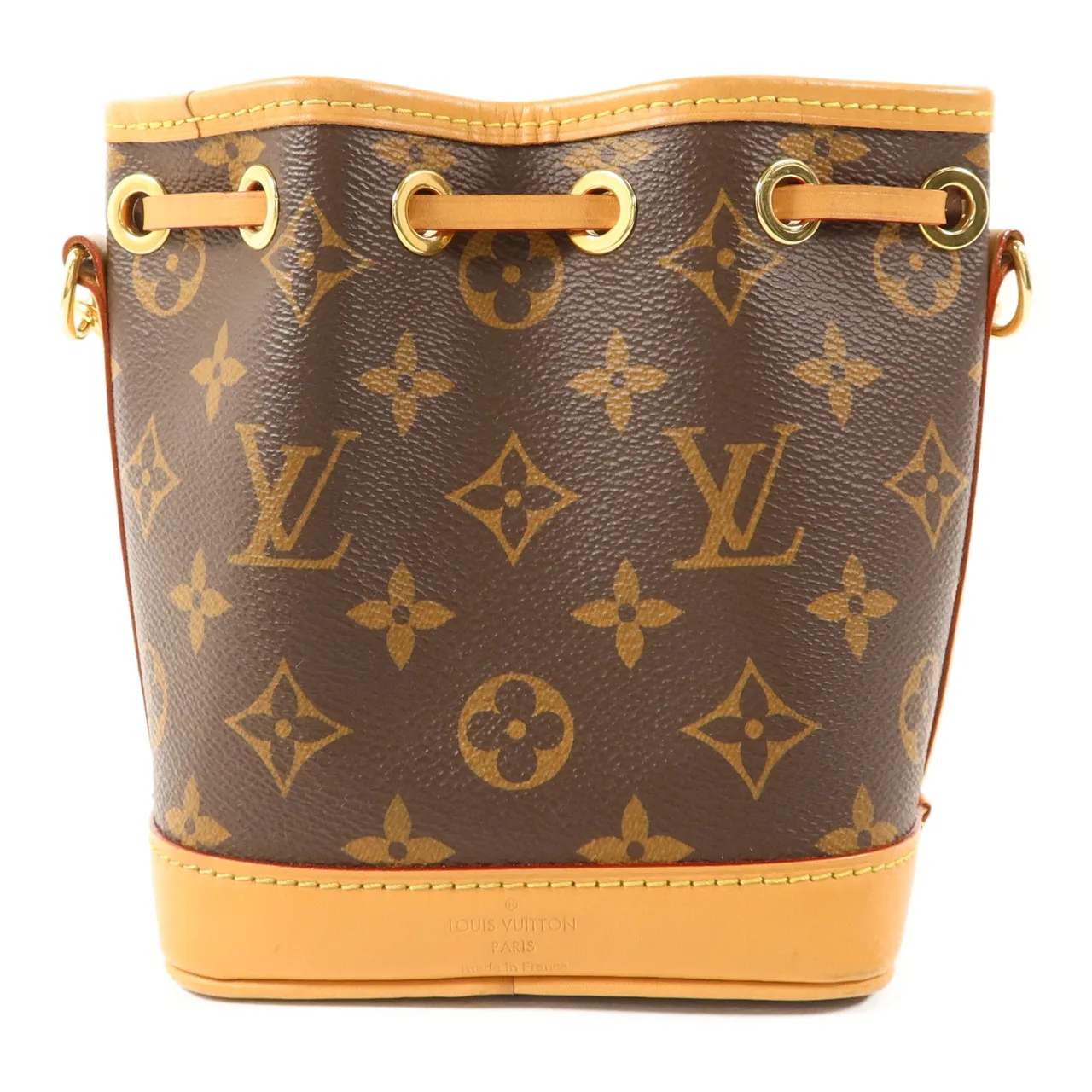 LOUIS VUITTON Nano Noe M81266 2-Way Bag Coated Canvas 棕色 Coated Canvas Rank B - Thumbnail 2