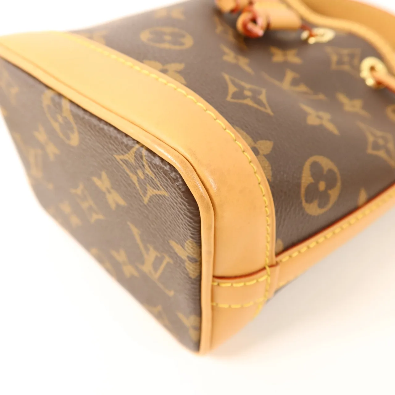 LOUIS VUITTON Nano Noe M81266 2-Way Bag Coated Canvas 棕色 Coated Canvas Rank B - Thumbnail 11