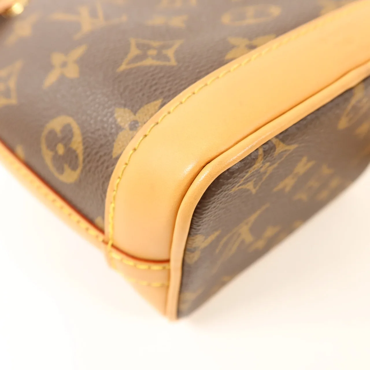 LOUIS VUITTON Nano Noe M81266 2-Way Bag Coated Canvas 棕色 Coated Canvas Rank B - Thumbnail 14