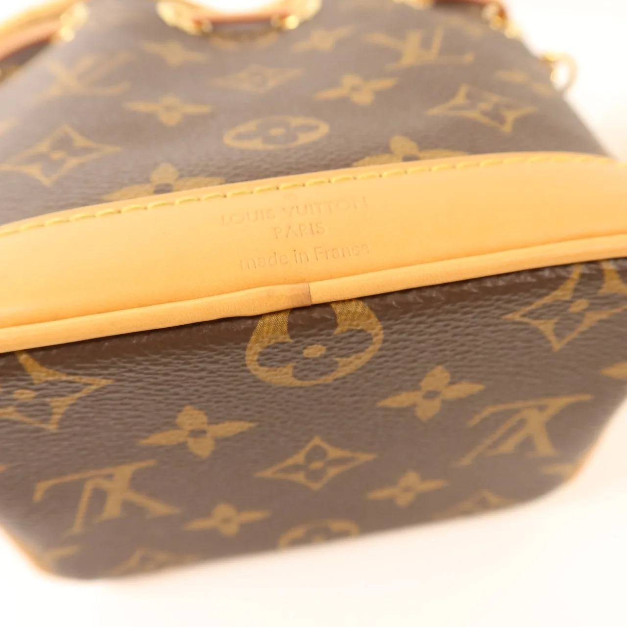 LOUIS VUITTON Nano Noe M81266 2-Way Bag Coated Canvas 棕色 Coated Canvas Rank B - Thumbnail 15
