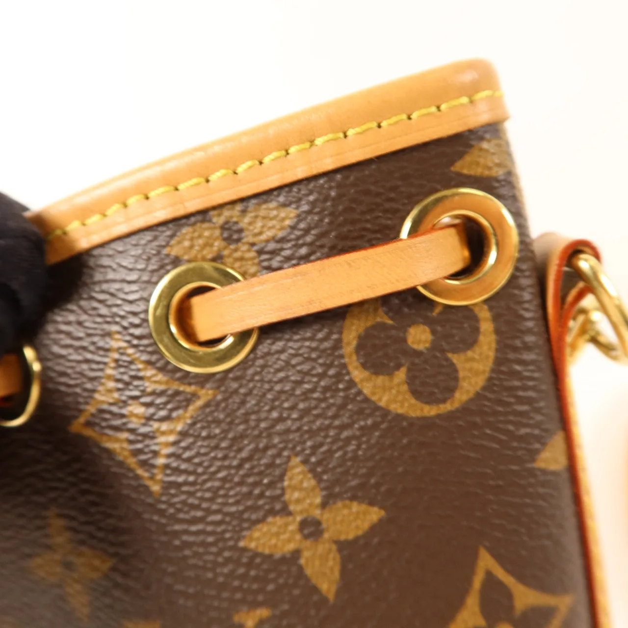 LOUIS VUITTON Nano Noe M81266 2-Way Bag Coated Canvas 棕色 Coated Canvas Rank B - Thumbnail 16