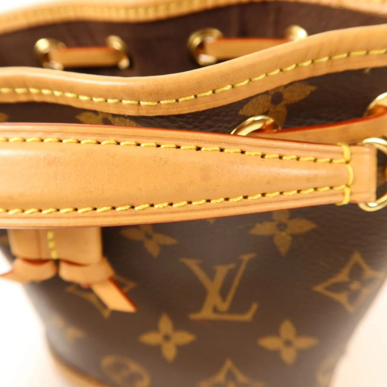 LOUIS VUITTON Nano Noe M81266 2-Way Bag Coated Canvas 棕色 Coated Canvas Rank B - Thumbnail 18