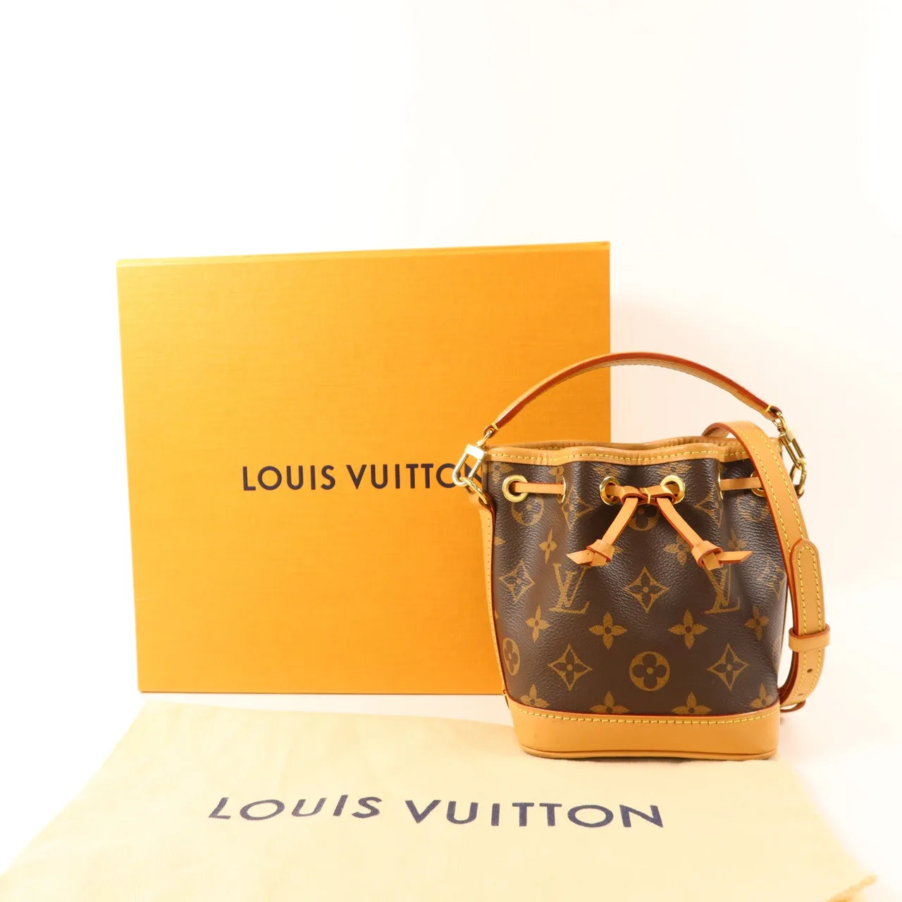 LOUIS VUITTON Nano Noe M81266 2-Way Bag Coated Canvas 棕色 Coated Canvas Rank B - Thumbnail 20