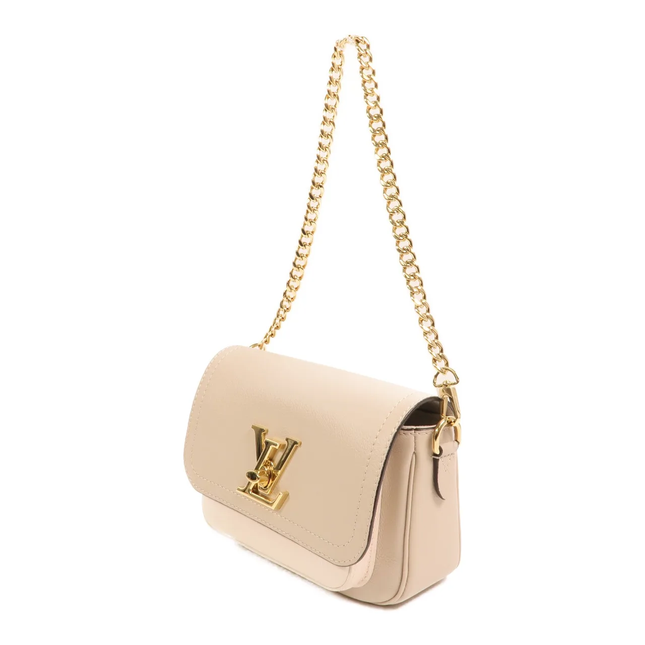 LOUIS VUITTON Lock Me M58554 2-Way Bag Calfskin 米色 / Light Grey Calfskin Rank A - Thumbnail 3