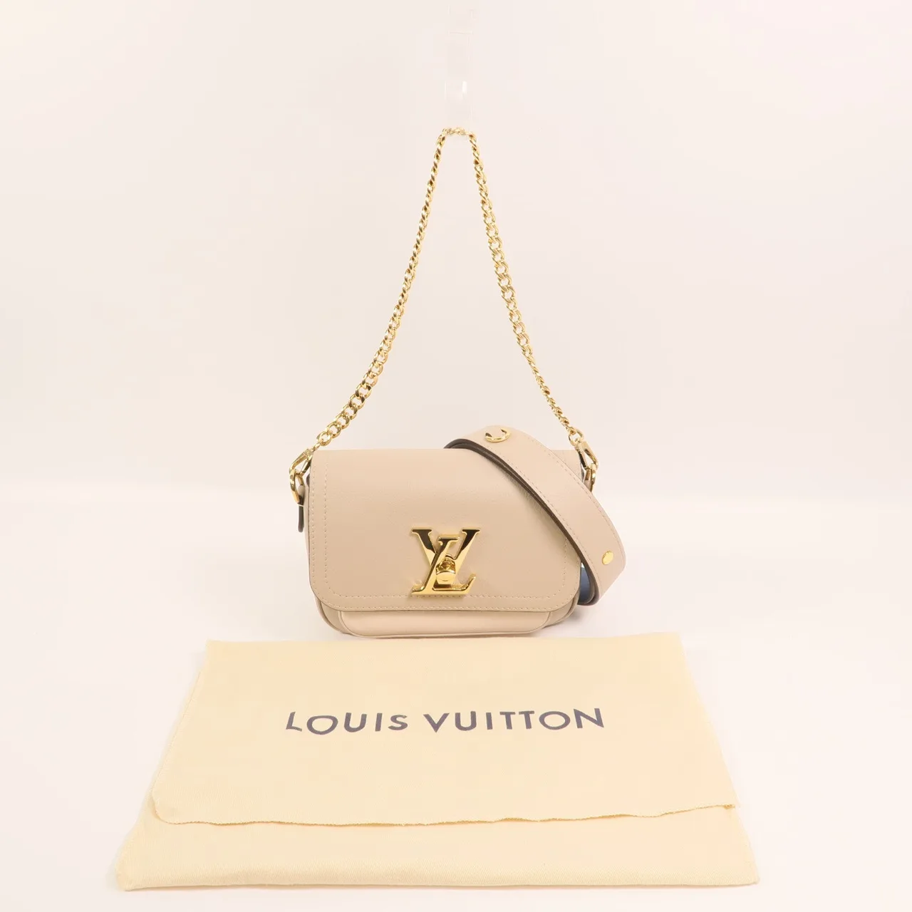 LOUIS VUITTON Lock Me M58554 2-Way Bag Calfskin 米色 / Light Grey Calfskin Rank A - Thumbnail 8
