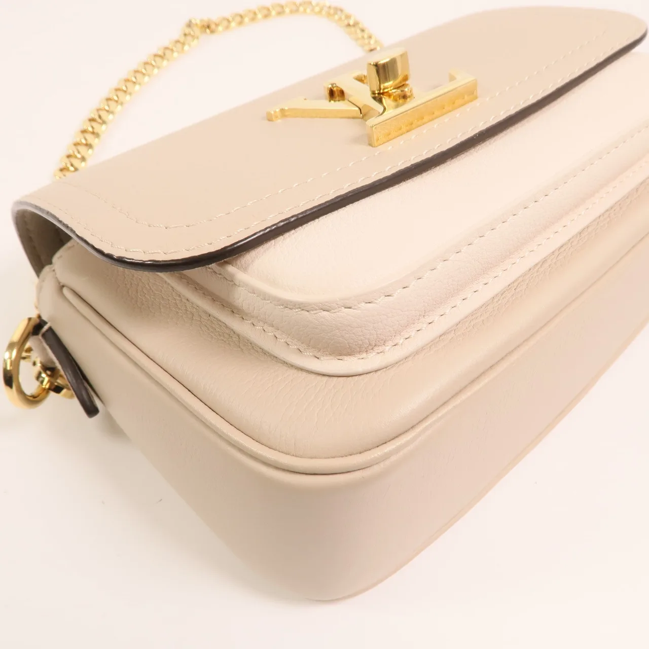 LOUIS VUITTON Lock Me M58554 2-Way Bag Calfskin 米色 / Light Grey Calfskin Rank A - Thumbnail 10