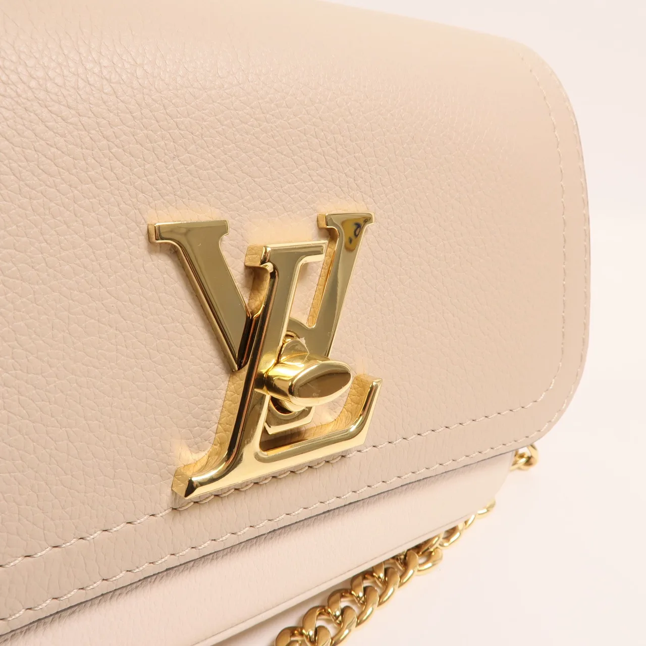 LOUIS VUITTON Lock Me M58554 2-Way Bag Calfskin 米色 / Light Grey Calfskin Rank A - Thumbnail 13