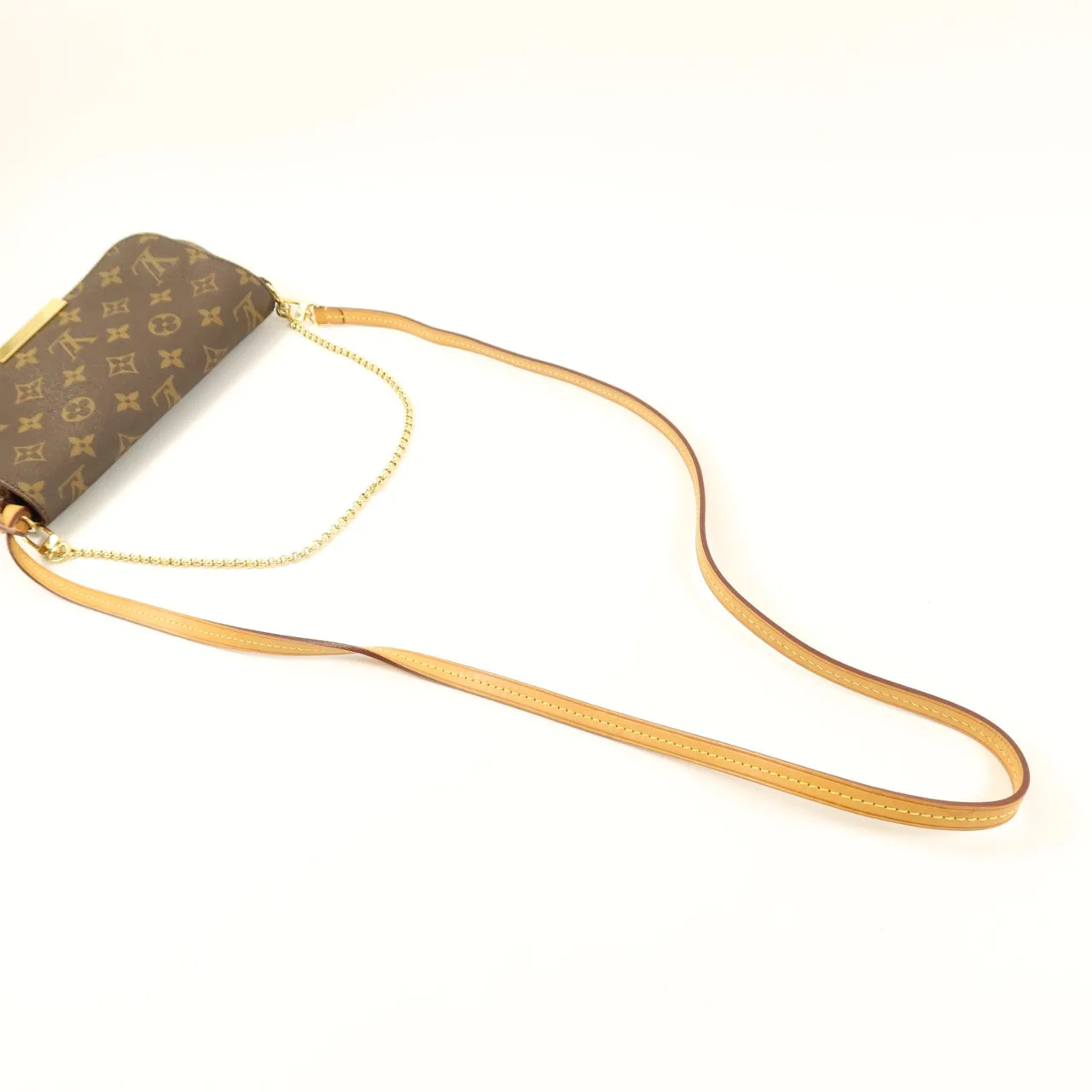 LOUIS VUITTON Favorite M40718 2-Way Bag Coated Canvas 棕色 Coated Canvas Rank B - Thumbnail 5