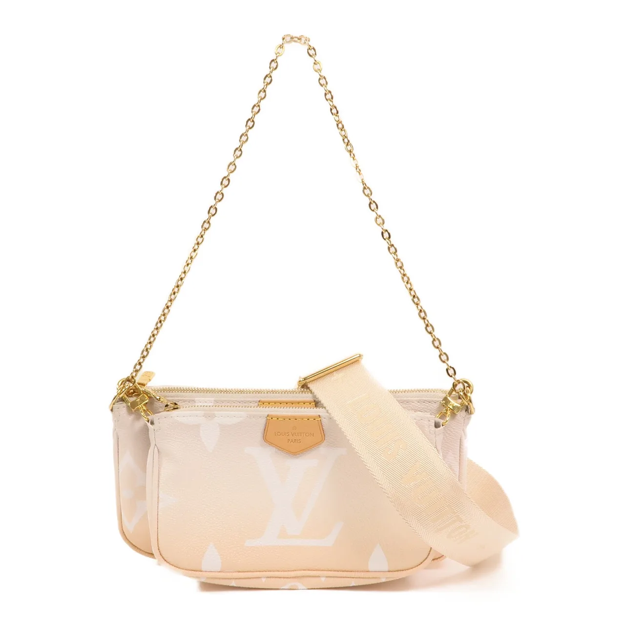 LOUIS VUITTON Multi Pochette M57634 兩用包 塗層帆布 橘色 / Orange