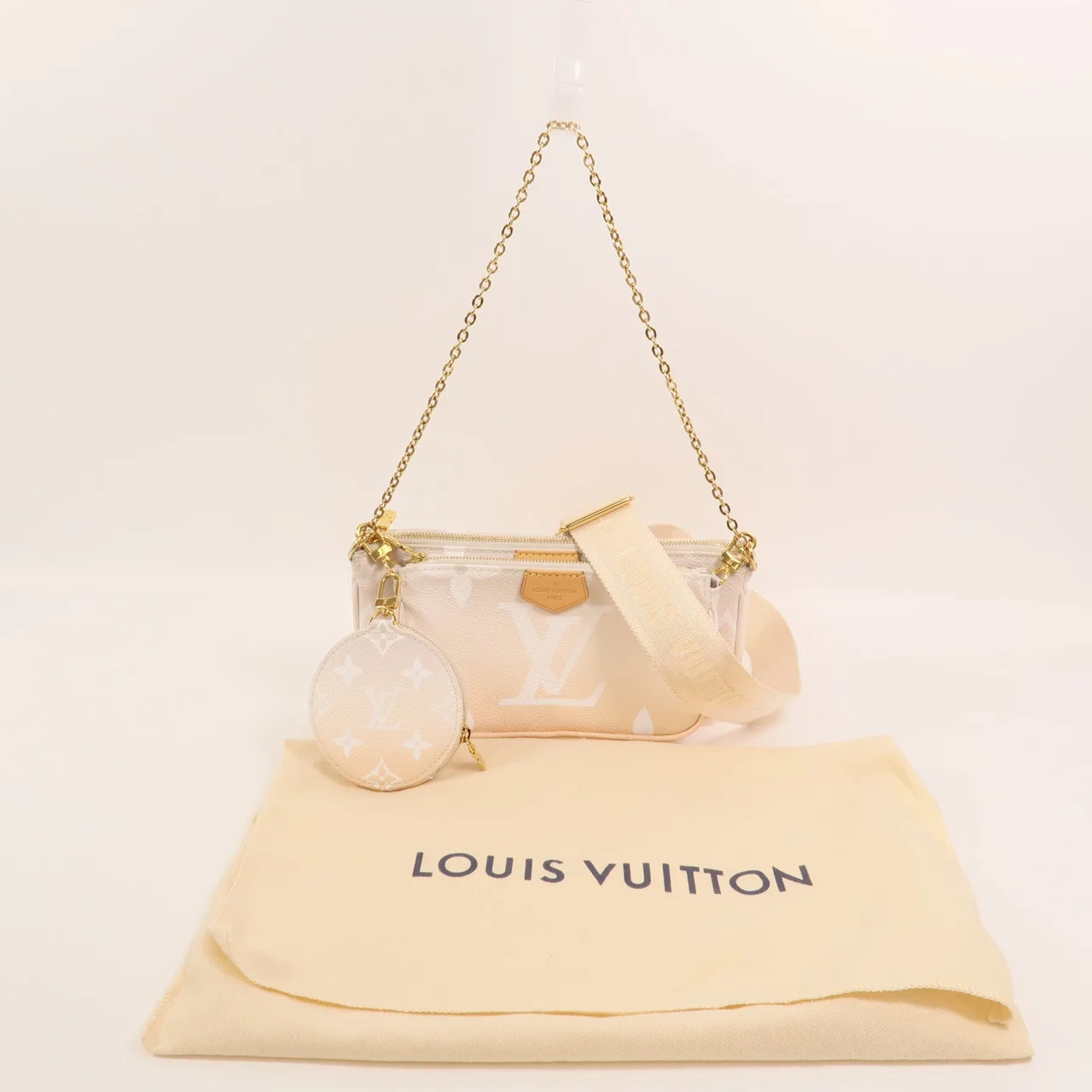 LOUIS VUITTON Multi Pochette M57634 2-Way Bag Coated Canvas 橘色 / Orange Coated Canvas Rank A - Thumbnail 10