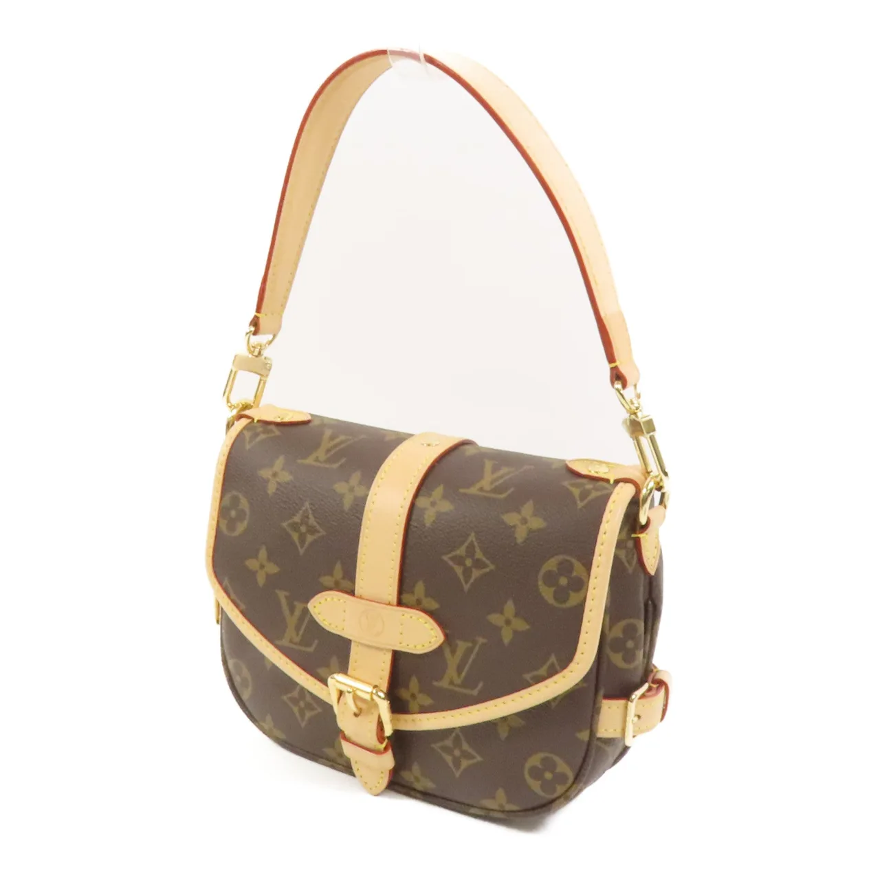 LOUIS VUITTON Saumur M46740 2-Way Bag Coated Canvas 棕色 Coated Canvas Rank A - Thumbnail 3