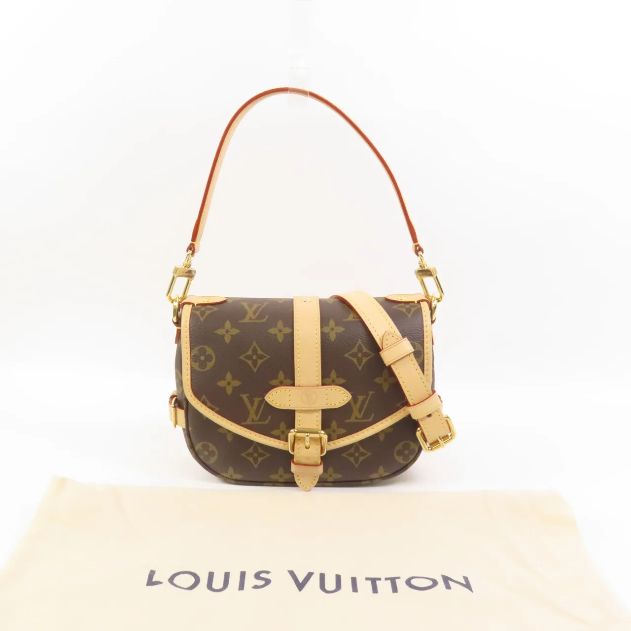 LOUIS VUITTON Saumur M46740 2-Way Bag Coated Canvas 棕色 Coated Canvas Rank A - Thumbnail 11
