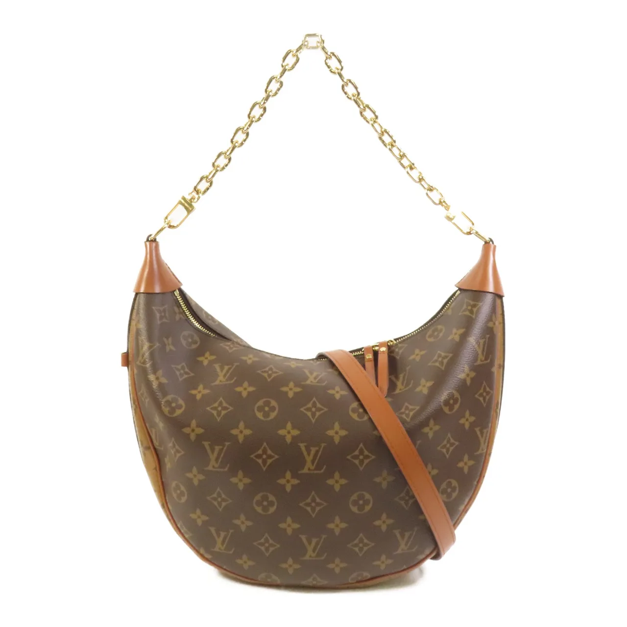LOUIS VUITTON Loop M46311 兩用包 塗層帆布 棕色