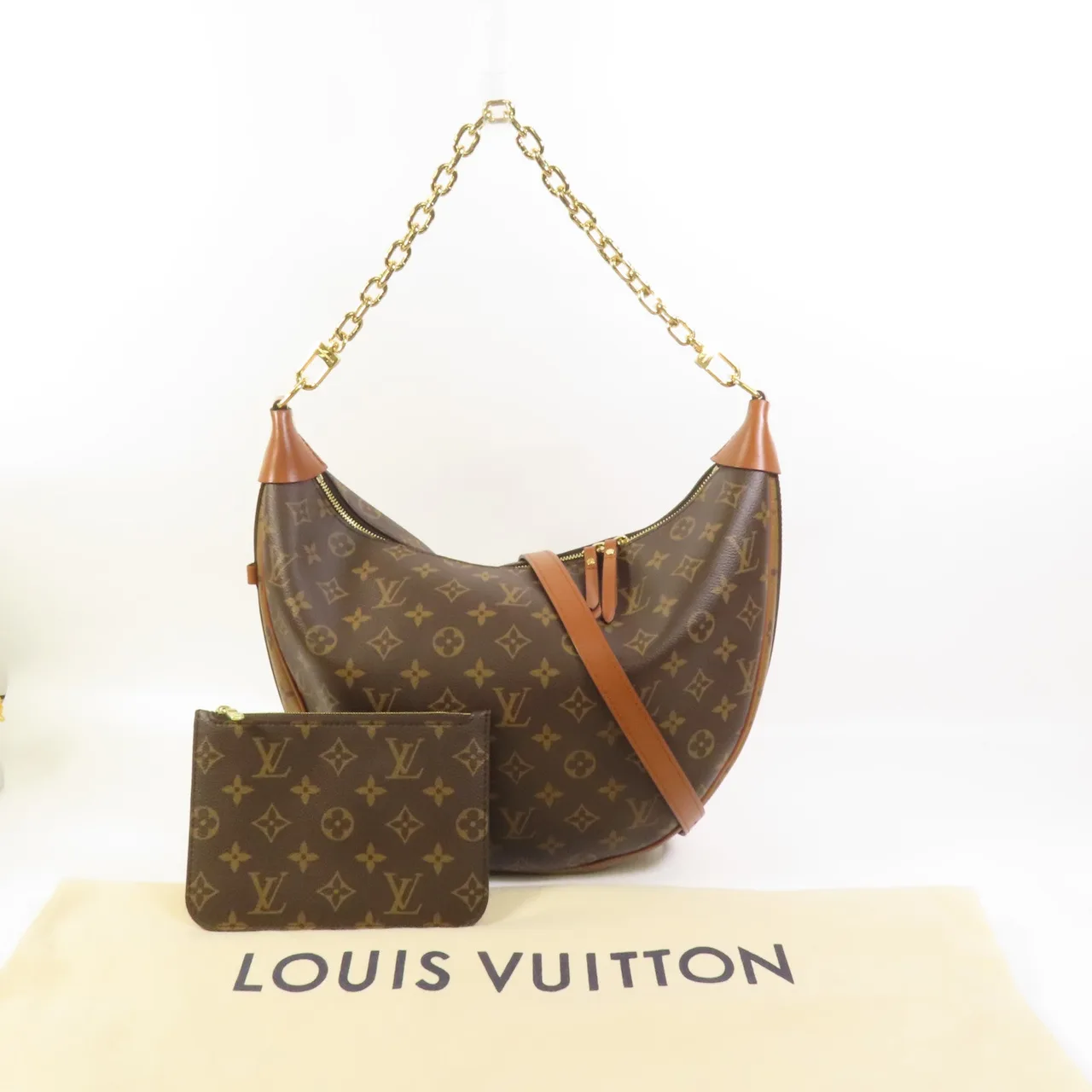 LOUIS VUITTON Loop M46311 兩用包 塗層帆布 棕色 塗層帆布 中古品A - 縮圖 10