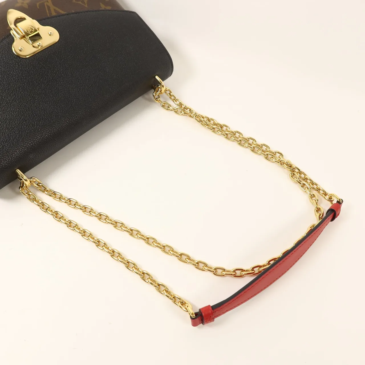 LOUIS VUITTON Saint Placide M43714 Shoulder Bag Coated Canvas 棕色 / 黑色 / Red Coated Canvas Rank A - Thumbnail 8