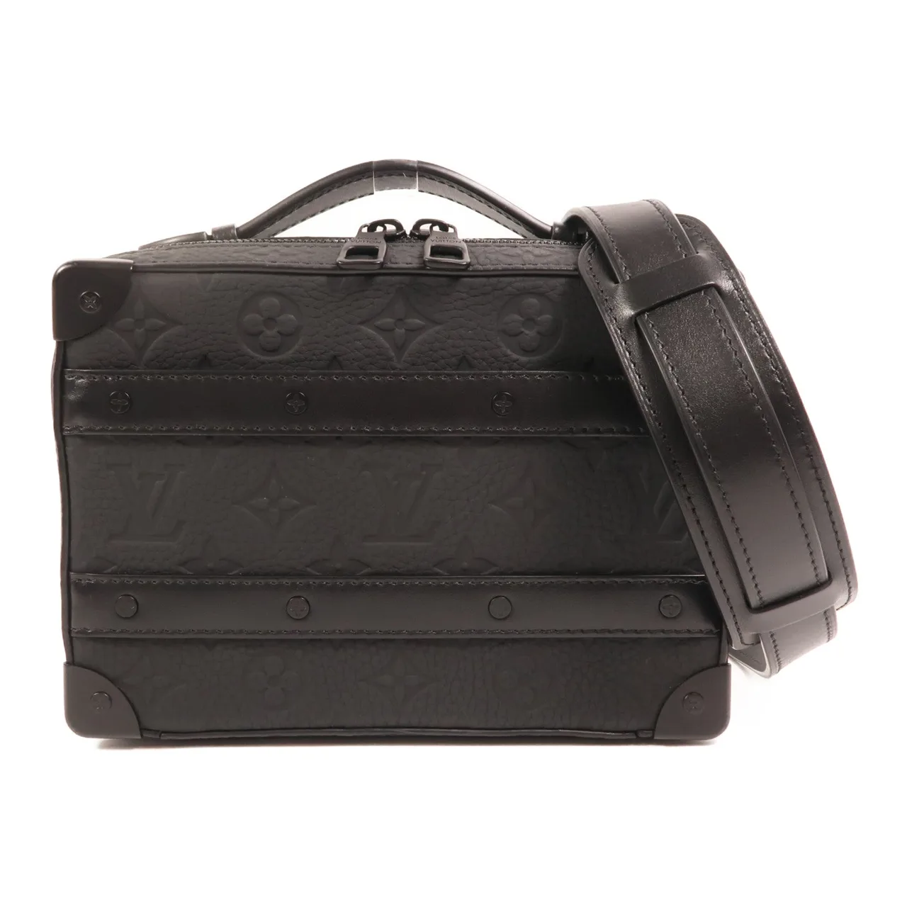 LOUIS VUITTON Soft Trunk M59163 兩用包 牛皮 黑色 / Black
