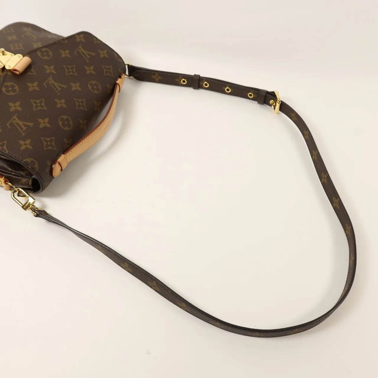 LOUIS VUITTON Pochette Metis M44875 兩用包 塗層帆布 棕色 / Brown 塗層帆布 中古品B - 縮圖 9