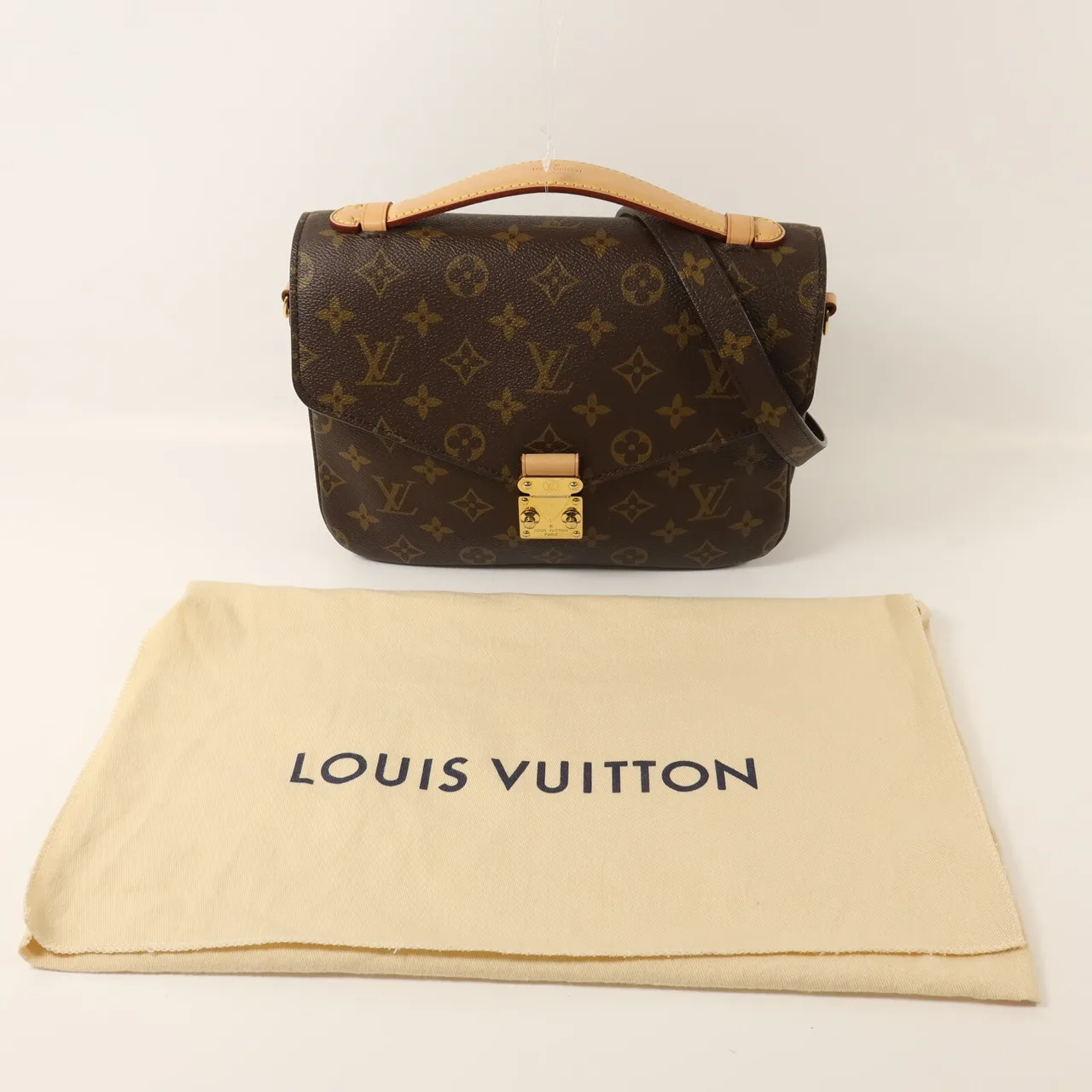 LOUIS VUITTON Pochette Metis M44875 兩用包 塗層帆布 棕色 / Brown 塗層帆布 中古品B - 縮圖 10