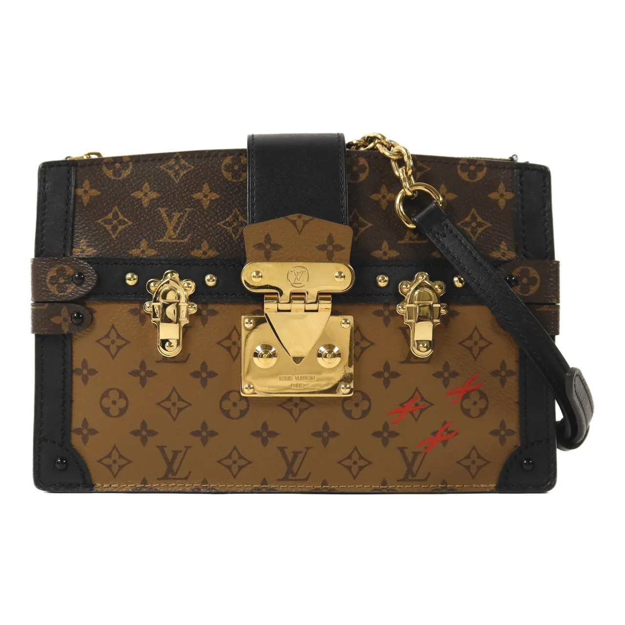 LOUIS VUITTON Trunk M43596 肩背包 塗層帆布 棕色