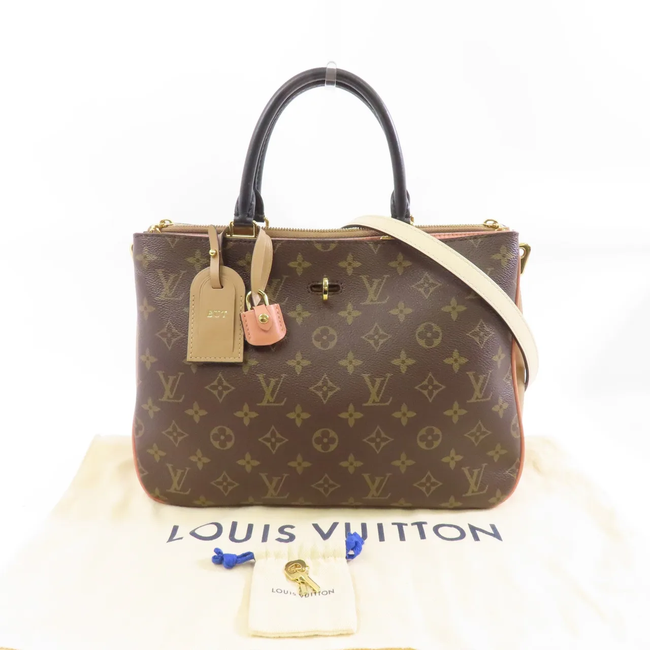 LOUIS VUITTON M44255 兩用包 塗層帆布 棕色 / 米色 塗層帆布 中古品B - 縮圖 9