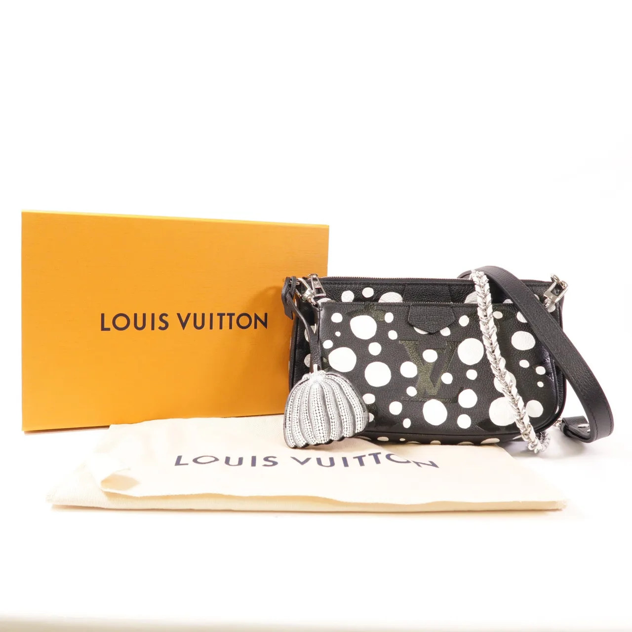 LOUIS VUITTON Multi Pochette M46410 兩用包 牛皮 黑色 / 白色 / Black 牛皮 新品 - 縮圖 13
