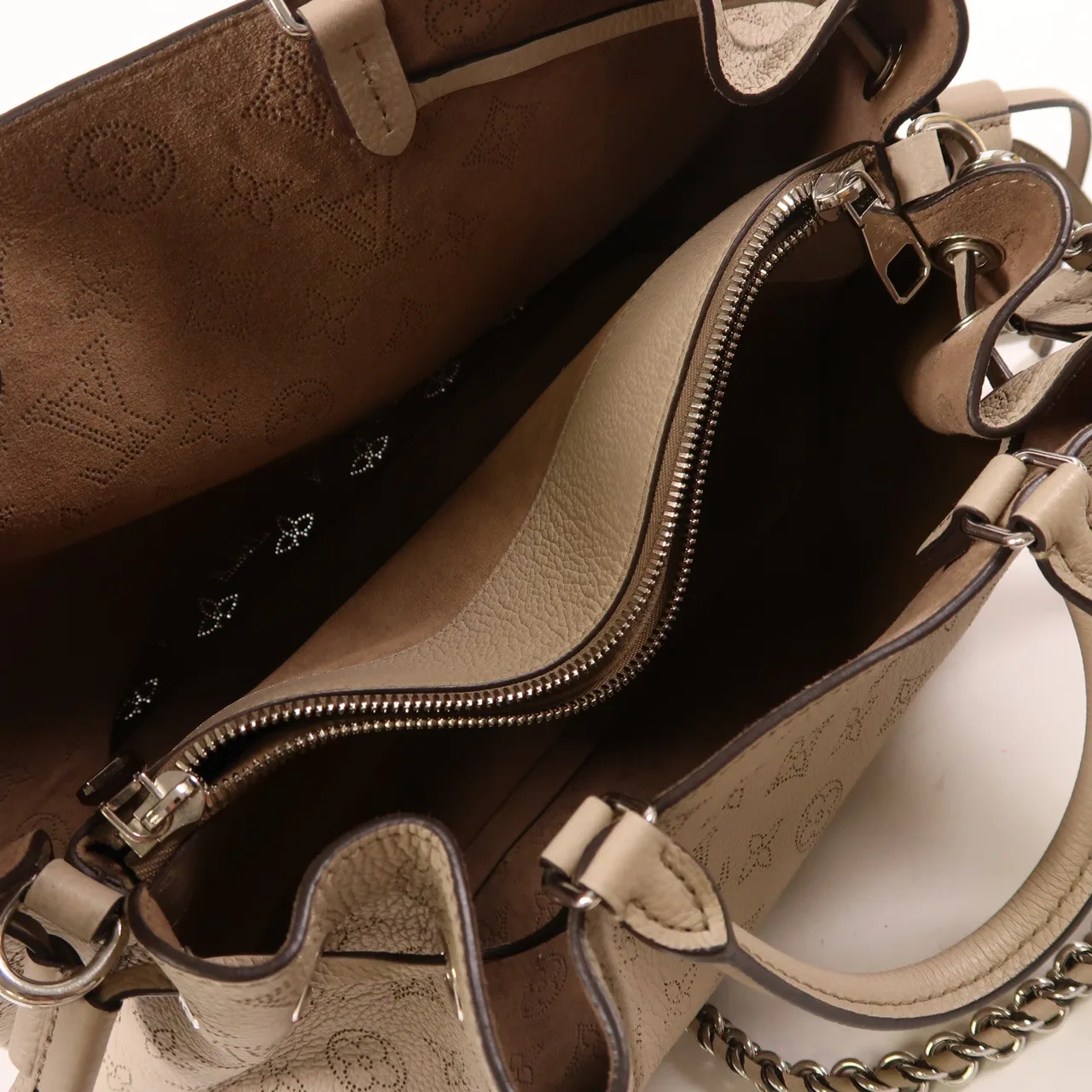 LOUIS VUITTON Bella M59201 兩用包 牛皮 米色 / Galet Gray 牛皮 中古品A - 縮圖 10