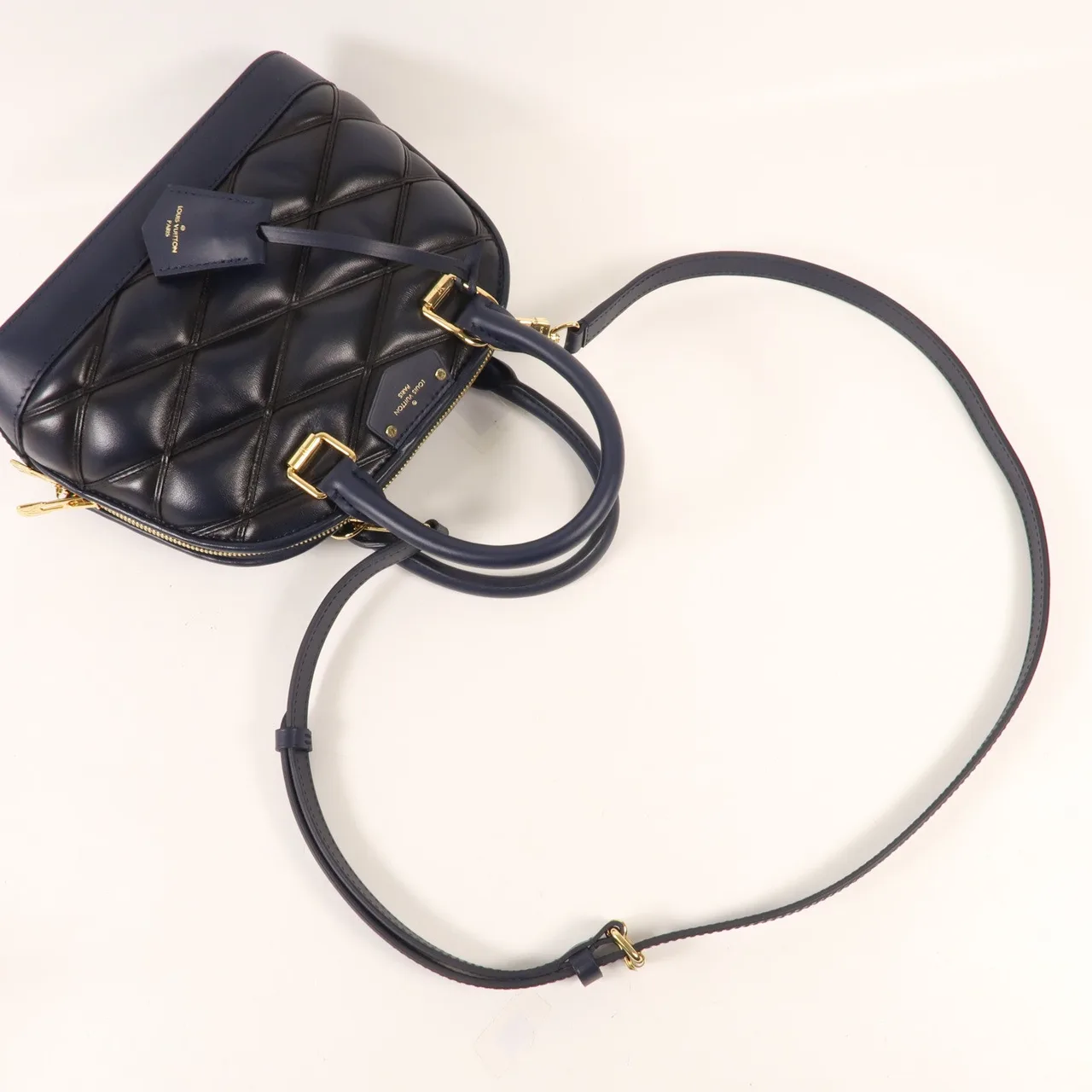 LOUIS VUITTON Malle M23666 兩用包 牛皮 海軍藍 / Navy 牛皮 中古品A - 縮圖 5