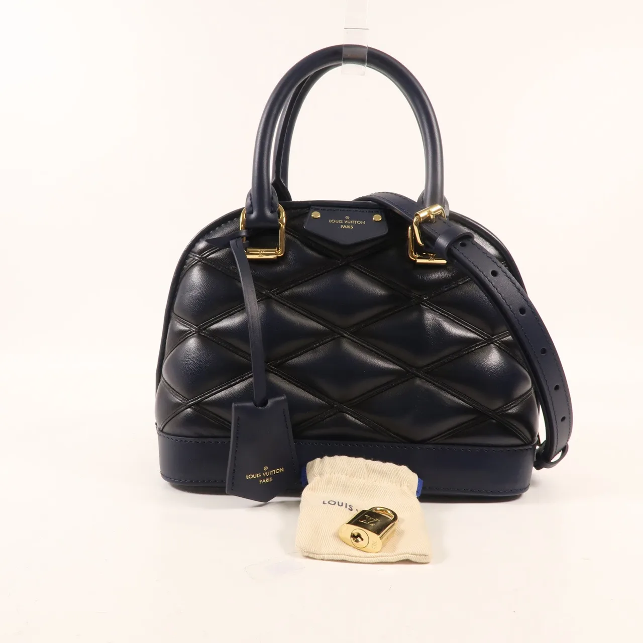 LOUIS VUITTON Malle M23666 兩用包 牛皮 海軍藍 / Navy 牛皮 中古品A - 縮圖 12