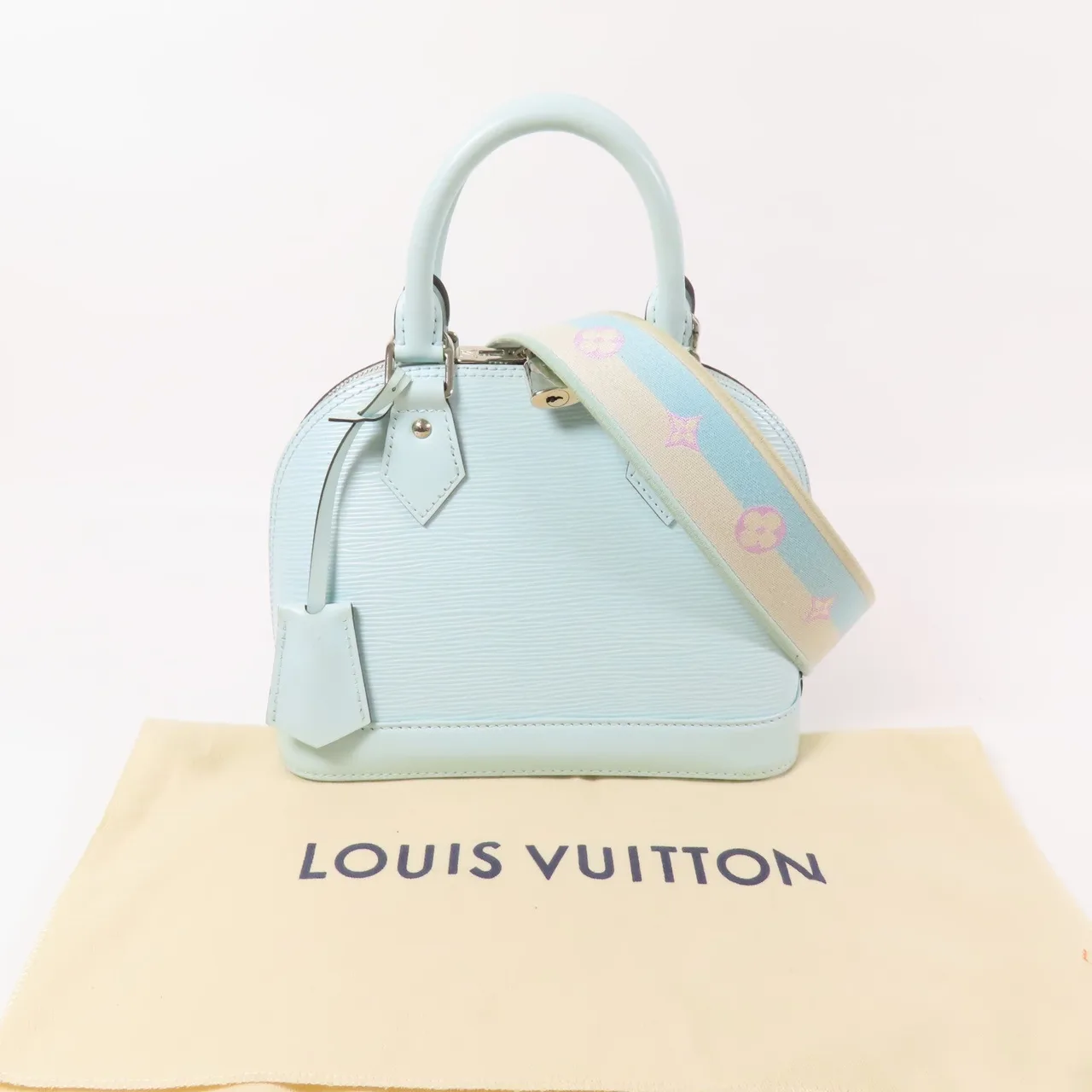 LOUIS VUITTON Alma M59345 兩用包 皮革 藍色 / Blue 皮革 中古品B - 縮圖 12