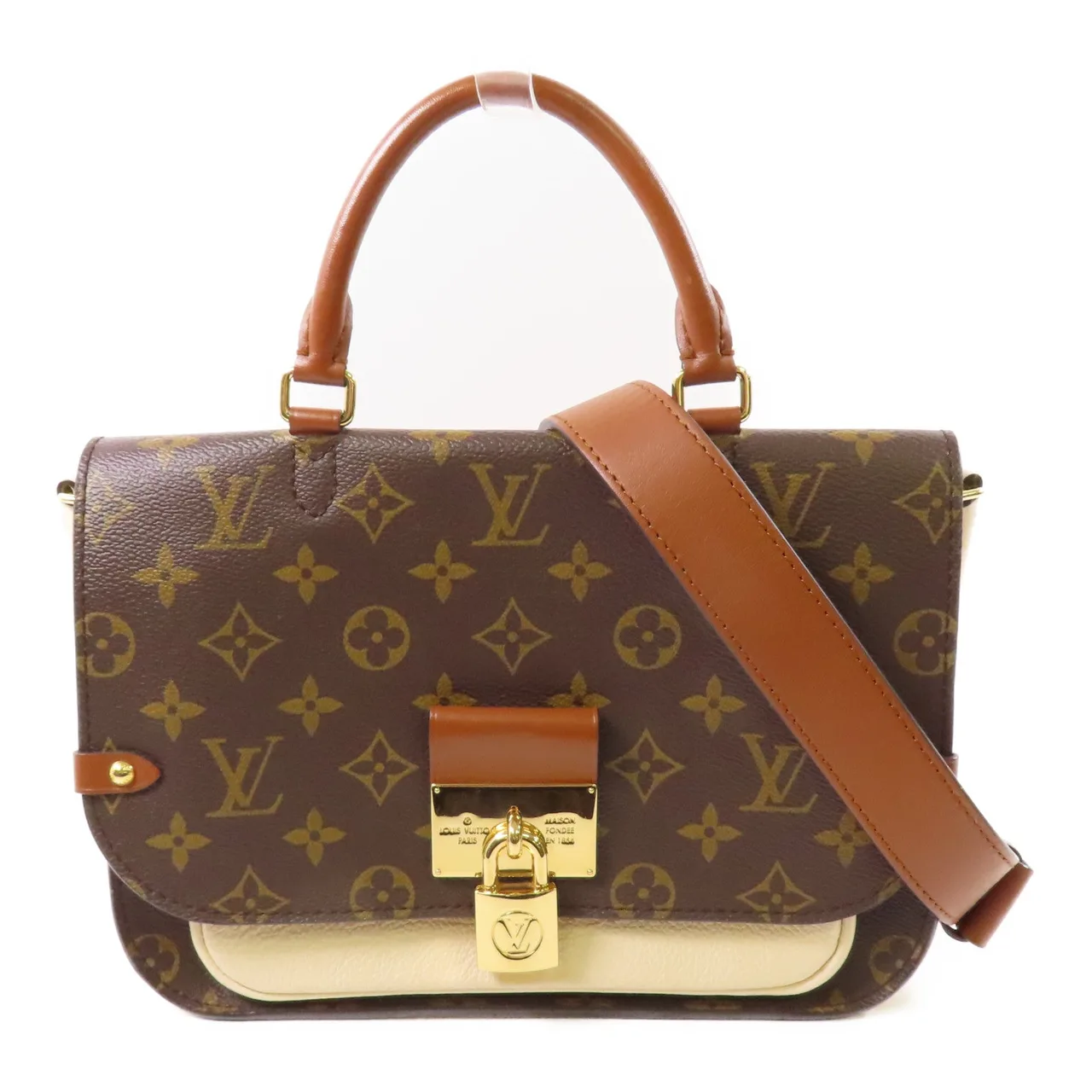 LOUIS VUITTON M44353 兩用包 塗層帆布 棕色 / 米色 / Beige